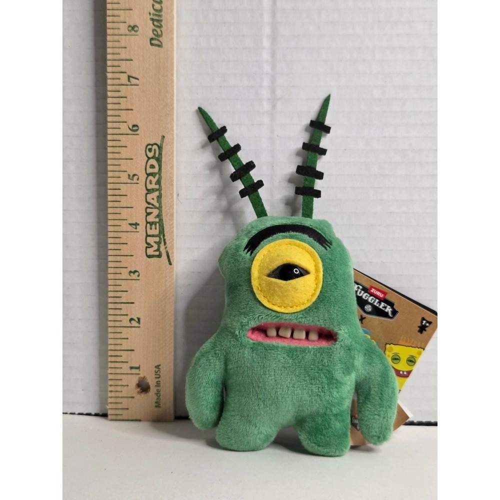 Zuru Fuggler Spongebob SquarePants PLANKTON Plush Keychain 5" NWT